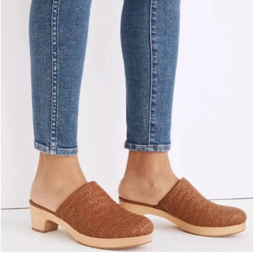 Madewell Brown Woven Mules